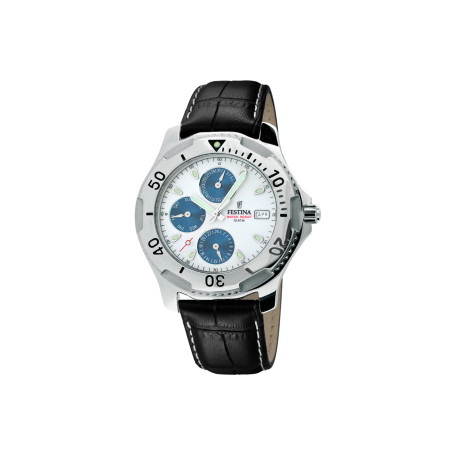 Festina Montre pour homme F16128/3 Outlet 316L avec boîtier en acier inoxydable argenté et bracelet en acier inoxydable 316L arg