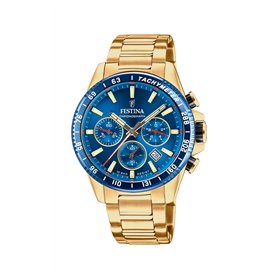 Festina Hommes Analogique-Numérique Quartz Montre avec Bracelet en Acier Inoxydable