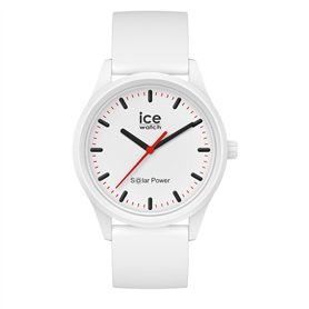ICE-WATCH - Ice Solar Power Polar - Montre Blanche Mixte avec Bracelet en Silicone - 017761 (Medium)