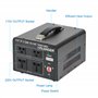 Yinleader 3000VA 110 V Convertisseur de tension USA transformateur toroïdal 3000W – Entrée : 110 V ou 220 V - Sortie : 110 V et 