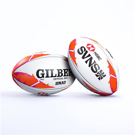 Gilbert- Ballon Rugby Replica Mini HSBC SVNS Madrid Taille Mini