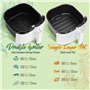 Aigostar White Cube, Friteuse sans Huile 7L Avec Wifi, Air Fryer XXL 7 en 1, 1900W Friteuse à Air Chaud, Ecran tactile LED, Préc