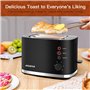 Aigostar Energy - Grille-Pain 2 Fentes Extra Larges avec Support Viennoiseries, 6 Niveaux de Brunissage, 3 Fonctions (Toaster, R