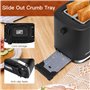 Aigostar Energy - Grille-Pain 2 Fentes Extra Larges avec Support Viennoiseries, 6 Niveaux de Brunissage, 3 Fonctions (Toaster, R