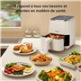 Aigostar - Air Fryer 2L, Friteuse à air avec 8 programmes et écran tactile LED, Réglage du temps et de la température, Grille am