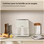 Aigostar - Air Fryer 2L, Friteuse à air avec 8 programmes et écran tactile LED, Réglage du temps et de la température, Grille am