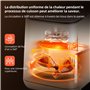 Aigostar - Air Fryer 2L, Friteuse à air avec 8 programmes et écran tactile LED, Réglage du temps et de la température, Grille am