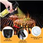 Aigostar 2 pièces de pulvérisateur d'huile en verre, 200 ml pulvérisateur d'huile de cuisine, avec 2 accessoires de pinceau en s