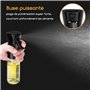 Aigostar 2 pièces de pulvérisateur d'huile en verre, 200 ml pulvérisateur d'huile de cuisine, avec 2 accessoires de pinceau en s
