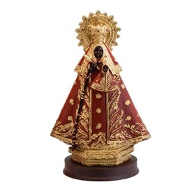 DRW Figurine Vierge de Guadeloupe d'Estrémadure en résine Peinte à la Main 15 cm