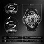 BANGLIN 10 ATM Lumineux Imperméable Plongée sous-Marine Eau Montre avec Chronomètre et Fonctions d'alarme, Soutien Double Fuseau
