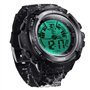 100m Sous-marin Scaphandre Autonome Unisexe Montre Plongeur Résistant à l'eau avec Chronomètre et Fonctions d'alarme