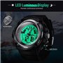 100m Sous-marin Scaphandre Autonome Unisexe Montre Plongeur Résistant à l'eau avec Chronomètre et Fonctions d'alarme, Mouvements