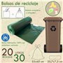 Tontarelli - Set de 3 poubelles empilables MODA de 30 l + rouleau de 20 sacs poubelle à fermeture automatique 30 l