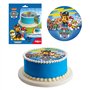Dekora - Decoration Gateau Anniversaire Feuille Azyme Pat Patrouille - 20 cm Diametre