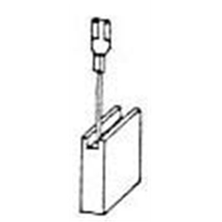 Balais de charbon 1367 pour outils électroportatifs Milwaukee - 5x10x16 mm - Réf. org. 4.931.381.391 & 4931 3813 91 - Avec arrêt