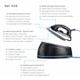 Jocca Centrale Vapeur 2400W Reservoir 2L Semelle Ceramique Repassage Vertical et Horizontal Noir et Bleu