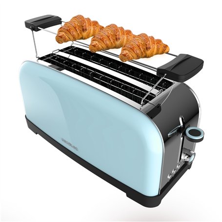 Cecotec Grille-pain Vertical 2 Fentes Longues Toastin' Time 1500 Bleu. 1500 W