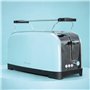 Cecotec Grille-pain Vertical 2 Fentes Longues Toastin' Time 1500 Bleu. 1500 W, 4 Tranches de Pain, Fente Large de 3,8 cm, Suppor