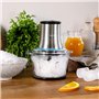 Cecotec Hachoir ChopBeat 2000 Vindaloo Glass, 500W de Puissance, Hache, Tranche et Coupe, Lame à 4 Branches en Acier Inoxydable,