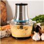 Cecotec Hachoir ChopBeat 2000 Vindaloo Glass, 500W de Puissance, Hache, Tranche et Coupe, Lame à 4 Branches en Acier Inoxydable,