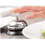 LEDLUX 2 pièces Sonnette à main, cloche de table, argent pour cuisine, réception hôtel hôtel, restaurant, événements, 85 x 55 mm