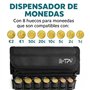 Sacoche Serveur Monnayeur Pièces Euro – Portefeuille Serveur e Taxi - Porte Monnaie Trieur de Pièces 8 Compartiments - 4 Compart