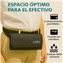Sacoche Serveur Monnayeur Pièces Euro – Portefeuille Serveur e Taxi - Porte Monnaie Trieur de Pièces 8 Compartiments - 4 Compart
