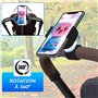 Support Telephone Poussette Universel Convient aux Smartphones jusqu'a 7,6" Noir