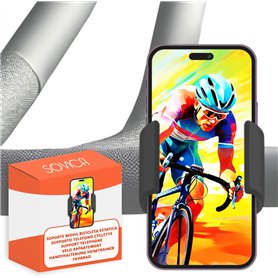 Support Telephone Velo Appartement Home Trainer Tapis de Course Potence elliptique Adaptation Universelle aux Smartphones jusqu'