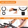 Support Telephone Velo Appartement Home Trainer Tapis de Course Potence elliptique Adaptation Universelle aux Smartphones jusqu'