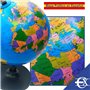 EUROXANTY Globe terrestre Globe Carte du monde Carte en espagnol Rotation Étudier la géographie Décoration de bureau Diamètre 18