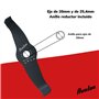 Avalon - Disque à 2 Pointes incurvé pour débroussailleuse, Lame pour Couper Le buisson ou la végétation Plus Dense, Acier de 3 m