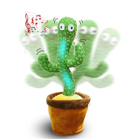 MAGIC SELECT Cactus Dansant. Peluche Qui Danse et Répète Votre Voix. Cactus avec Mouvement Électronique