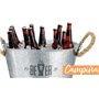 GARGOLA.ES OPERADORES DIGITALES Seau ou seau ovale pour refroidir les bières ou les boissons gazeuses. Poignées originales en co