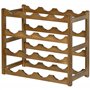 HOMCOM Botellero Pequeño de Bambú Soporte Para 16 Botellas Estantería de Vino de 4 Niveles Para Cocina Comedor Bar Carga 75 kg 4