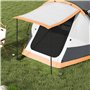 Outsunny Tente familiale pour 3-4 Personnes Tente de Camping Pliable et imperméable avec 2 Chambres et Sac de Transport pour la 