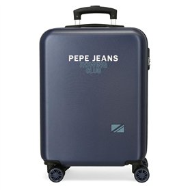 Pepe Jeans Edmon Valise de Cabine Bleue 38 x 55 x 20 cm Rigide ABS Fermeture à Combinaison latérale 34 L 2