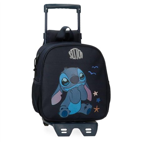 Disney Joumma Stitch Excited Sac à Dos préscolaire avec Chariot Noir 23 x 25 x 10 cm Polyester 5