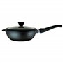 briebe Set 2 Sauteuse Induction Anti Adhesive, Poêles Manche Amovible 24/28 cm avec Couvercles en Verre, Fonte d'Aluminium, ILAG