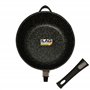 briebe Set 2 Sauteuse Induction Anti Adhesive, Poêles Manche Amovible 24/28 cm avec Couvercles en Verre, Fonte d'Aluminium, ILAG