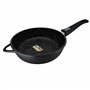 briebe Set 2 Sauteuse Induction Anti Adhesive, Poêles Manche Amovible 24/28 cm avec Couvercles en Verre, Fonte d'Aluminium, ILAG