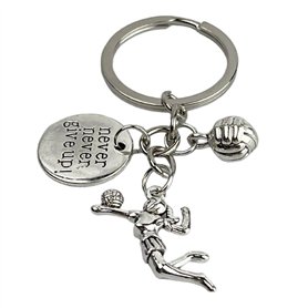 Porte-clés de volley de plage - Porte-clés de sport volleyball de plage avec joueur de volley