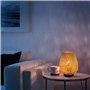 Alpinaluz Lampe de Table Nordique Rustique avec Abat-Jour en Rotin Naturel et Fibre de Bambou, Base en Aluminium Noir pour Salon