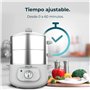 Cecotec Cuiseur Vapeur 10L Vapovita SteelPot White. Cuiseur Vapeur Electrique 1300W,3 Niveaux, Temps Réglable (0-60 min),Antiadh