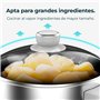 Cecotec Cuiseur Vapeur 10L Vapovita SteelPot White. Cuiseur Vapeur Electrique 1300W,3 Niveaux, Temps Réglable (0-60 min),Antiadh
