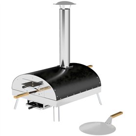 Outsunny Mini four à pizza extérieur portable avec pierre réfractaire Ø33 cm Pelle