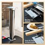 Outsunny Mini four à pizza extérieur portable avec pierre réfractaire Ø33 cm Pelle, manches en bois, thermomètre et plateau rota