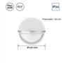 Plafonnier extérieur circulaire avec visière blanche 60 W E27