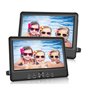 BSL BSL-10D Lecteur DVD portable double écran de 10" Lecteur de fichiers multimédias Lecteur CD et DVD Ports USB